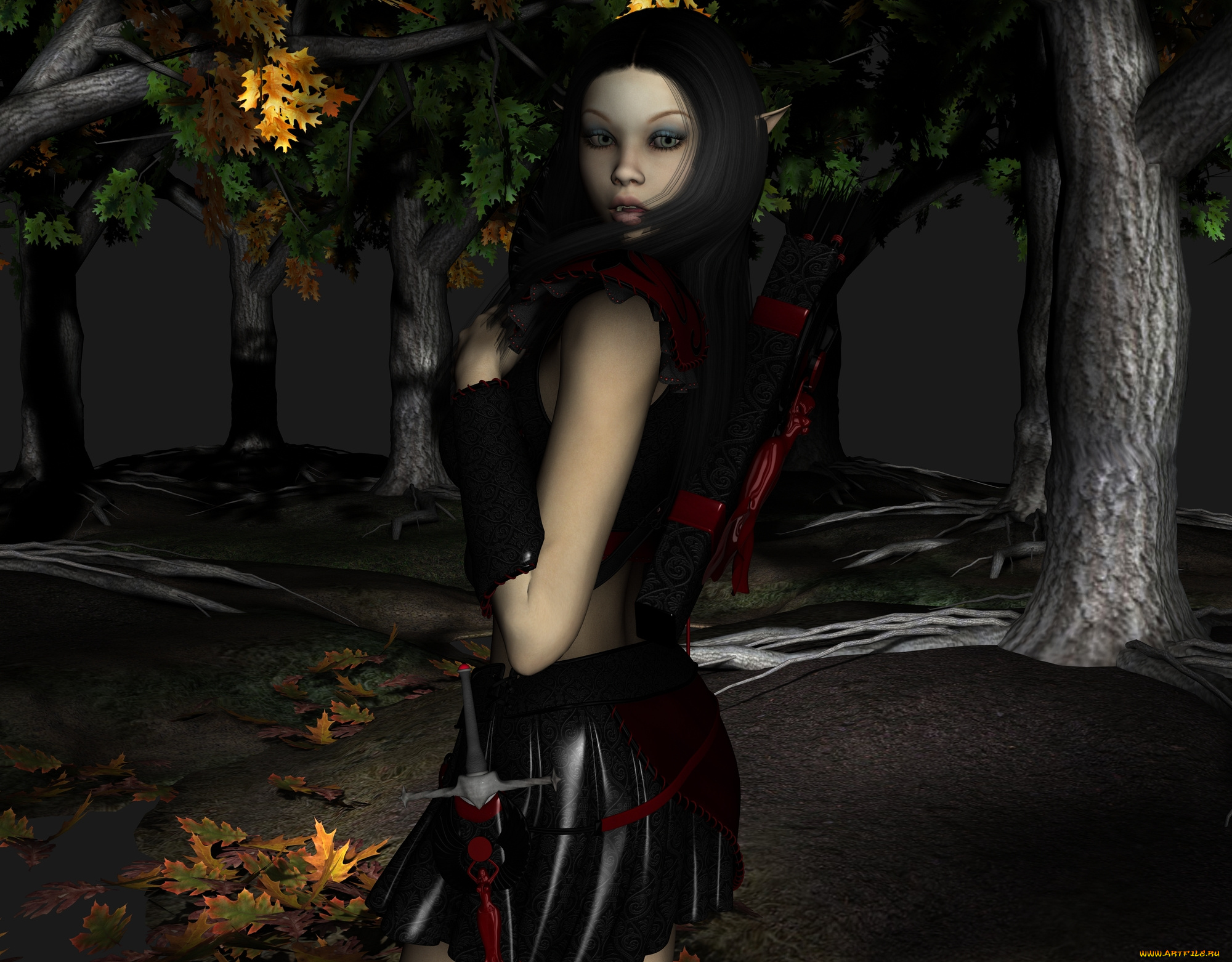 3д, графика, elves, эльфы, эльфийка