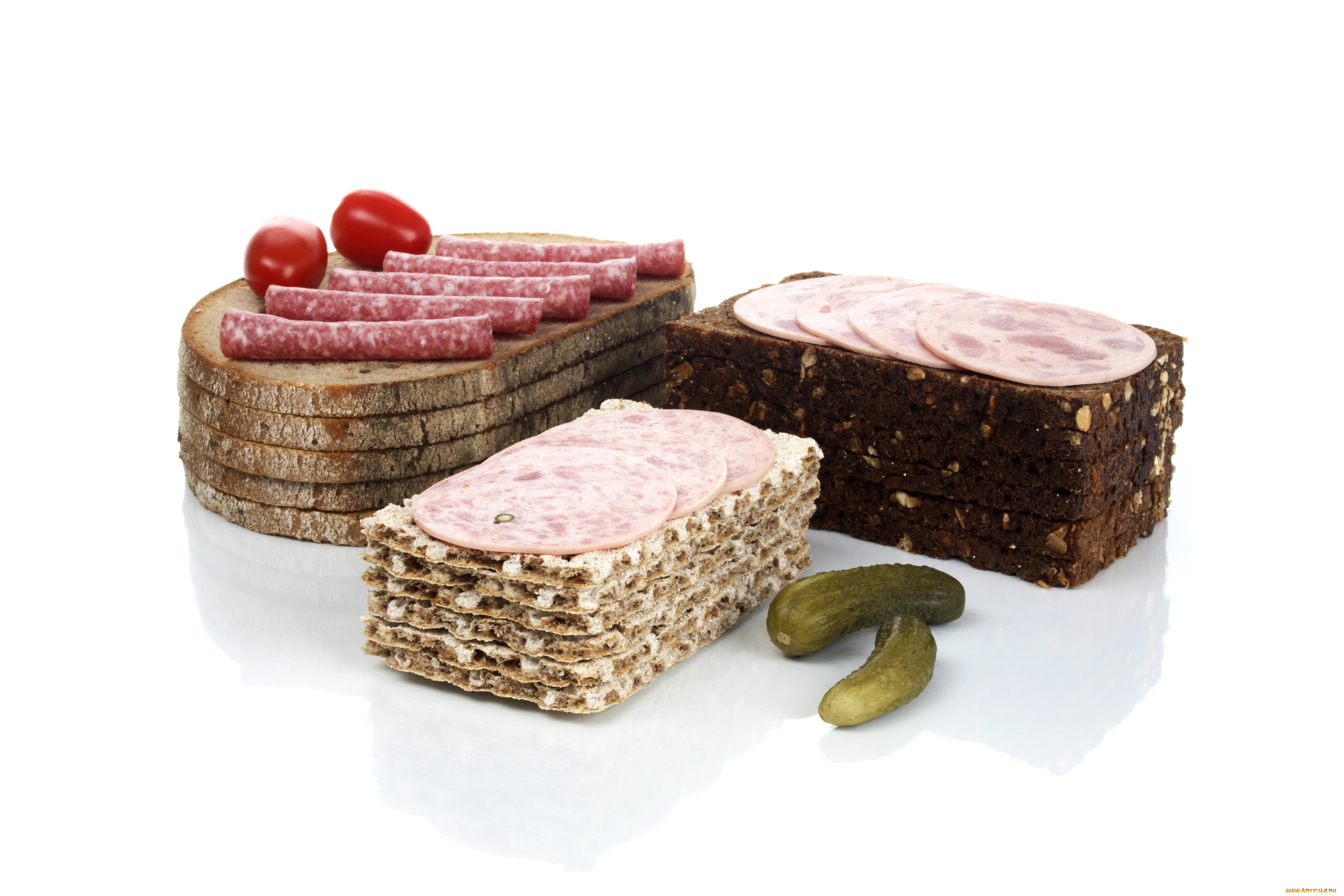 еда, бутерброды, гамбургеры, канапе, колбаса, ветчина, хлеб