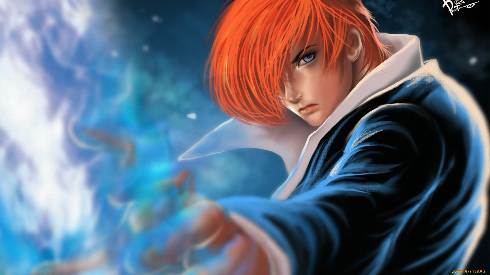 аниме, -halloween, &, magic, парень, iori, yagami, магия