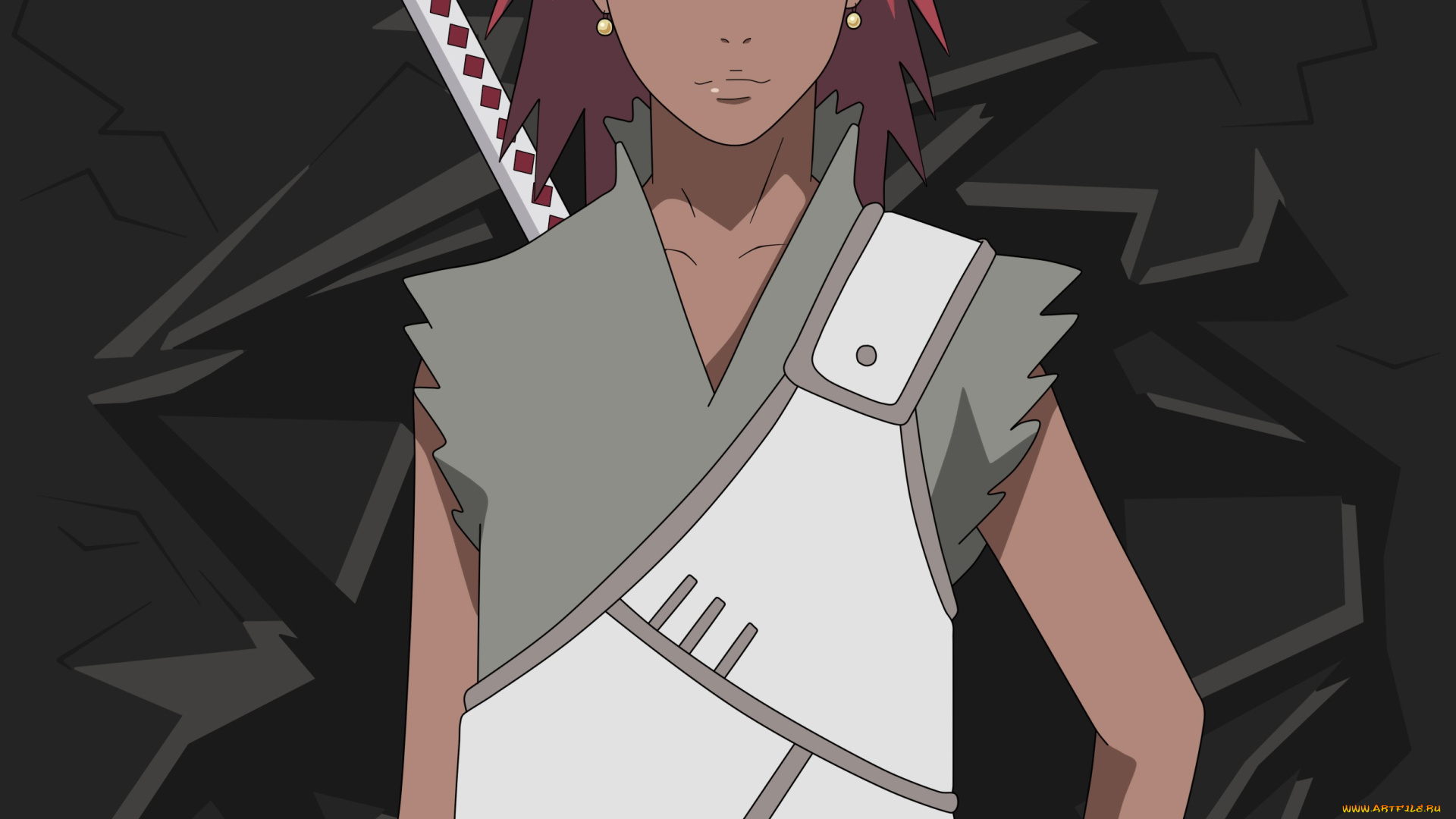 аниме, naruto, девушка, наруто, шиппуден, персонаж, бандана, серьги, взгляд