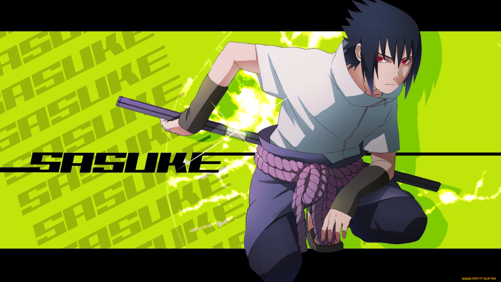 аниме, naruto, катана, парень, mangekyou, sharingan, недовольство, sasuke, uchiha, art