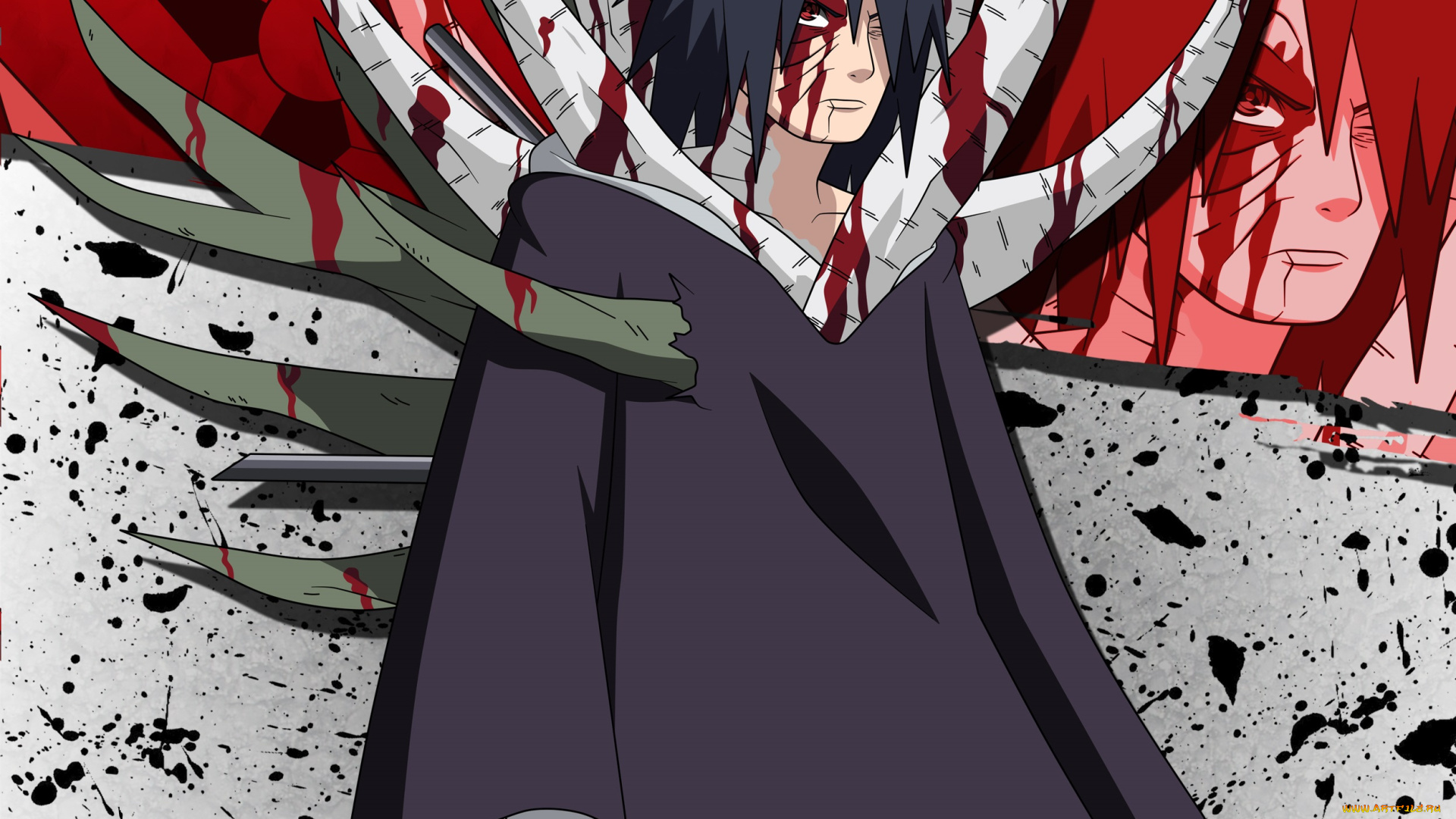 аниме, naruto, персонаж, взгляд, накидка, зетцу, парень, манга, обито, учиха