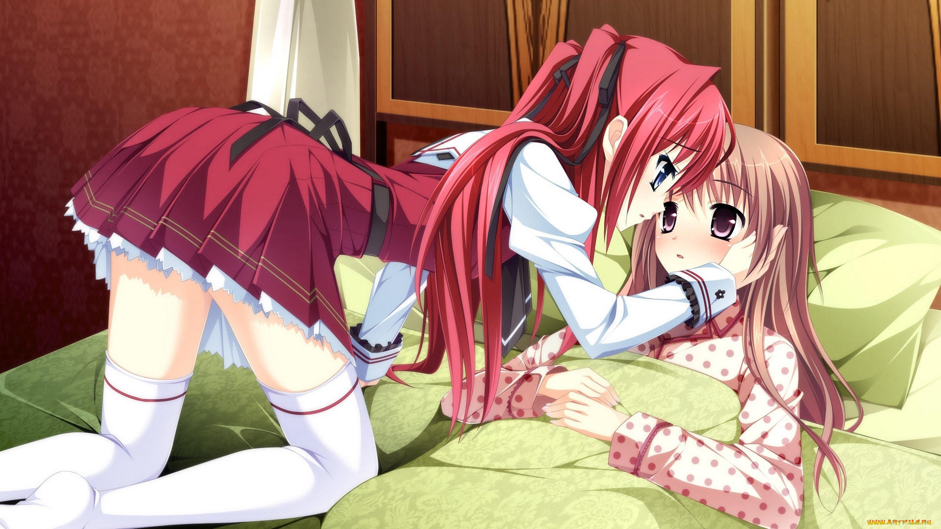 аниме, otome, ga, tsumugu, koi, no, canvas, девушки, нежность