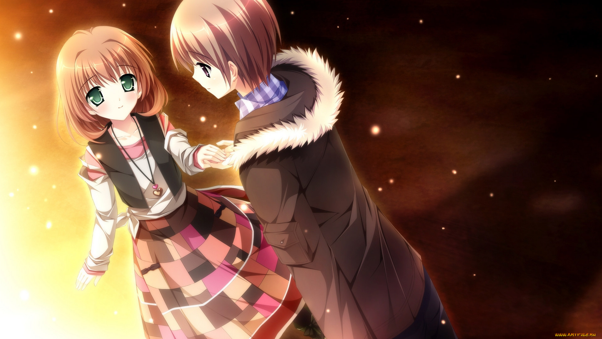 аниме, otome, ga, tsumugu, koi, no, canvas, парень, девушка