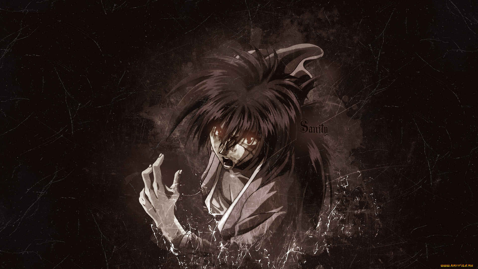 аниме, rurouni, kenshin, kenshin, himura, меч