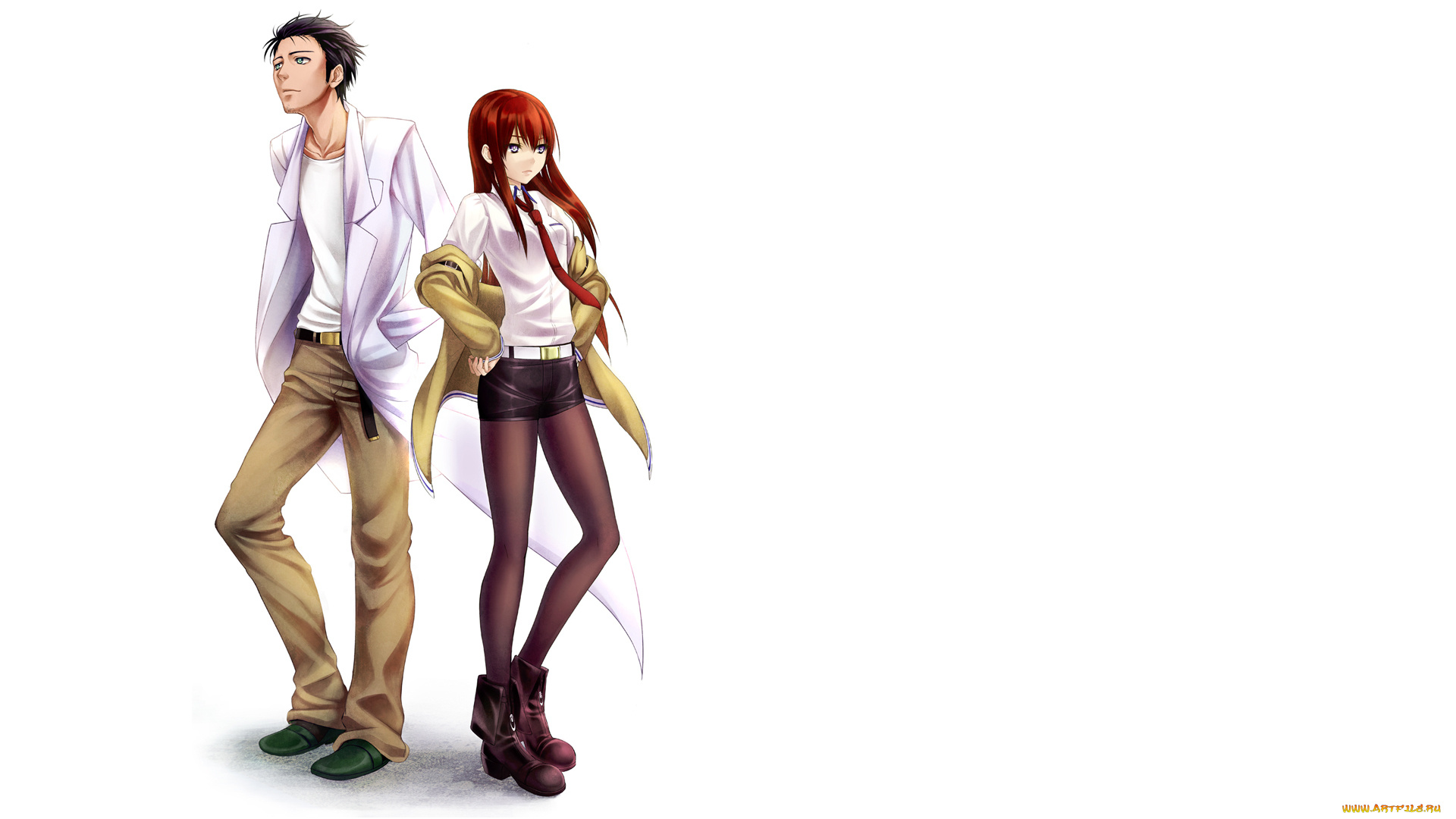 аниме, steins, gate, makise, kurisu, врата, штайнера, okabe, rintarou, макисе, курису, окабе, ринтаро