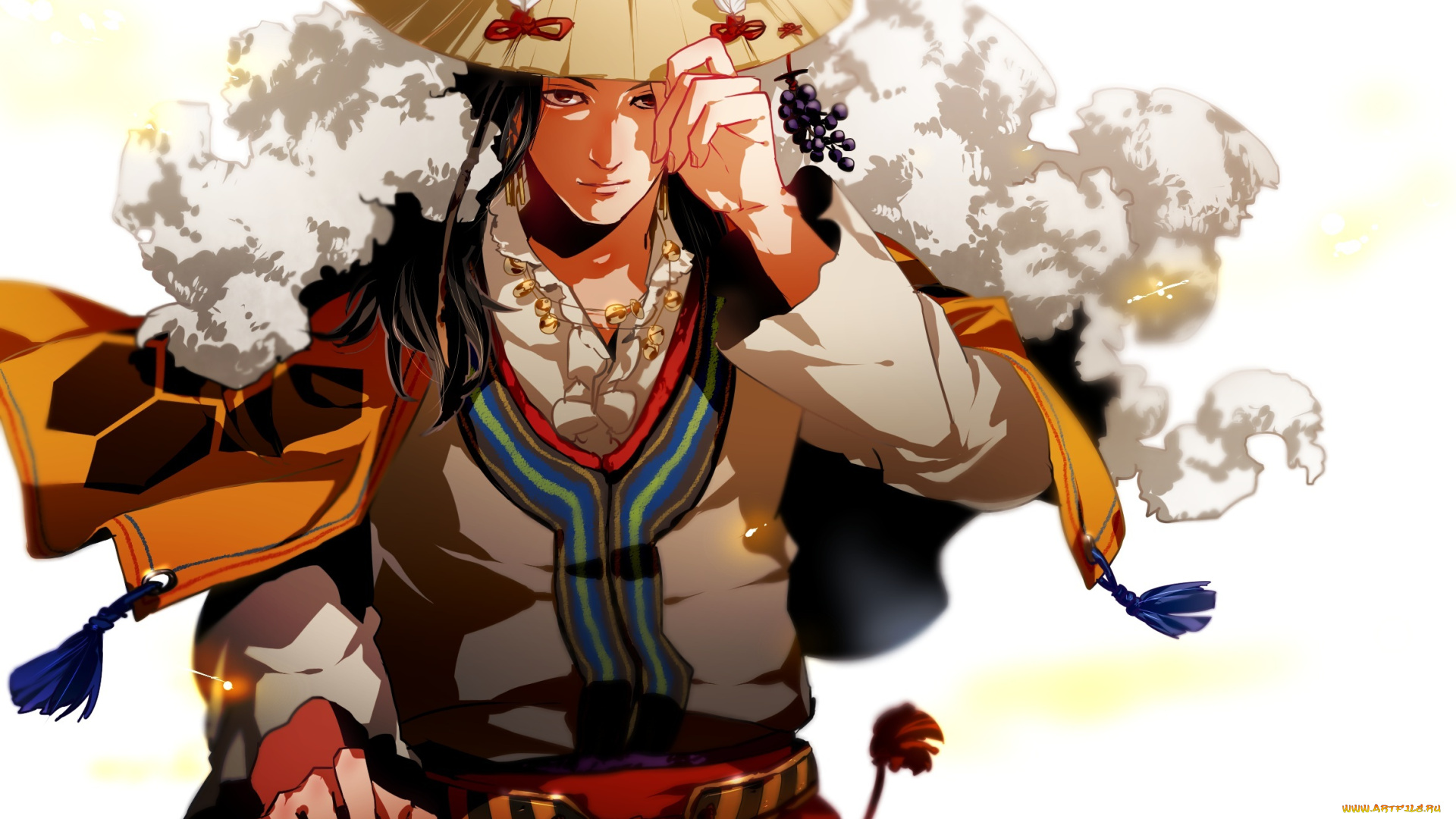 аниме, *unknown, , другое, мех, самурай, otani, gloria, арт, шляпа, парень, перья, накидка