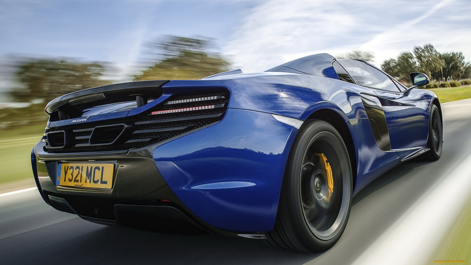 автомобили, mclaren, 2014, г, spyder, синий, 650s