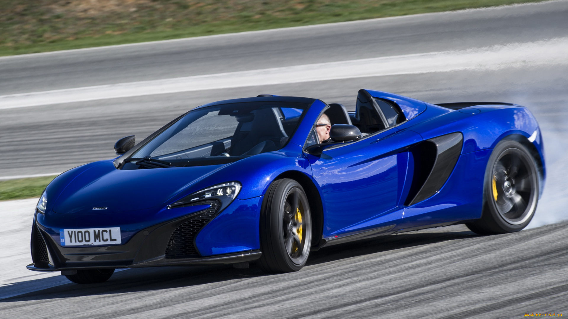 автомобили, mclaren, spyder, синий, 650s, 2014, г