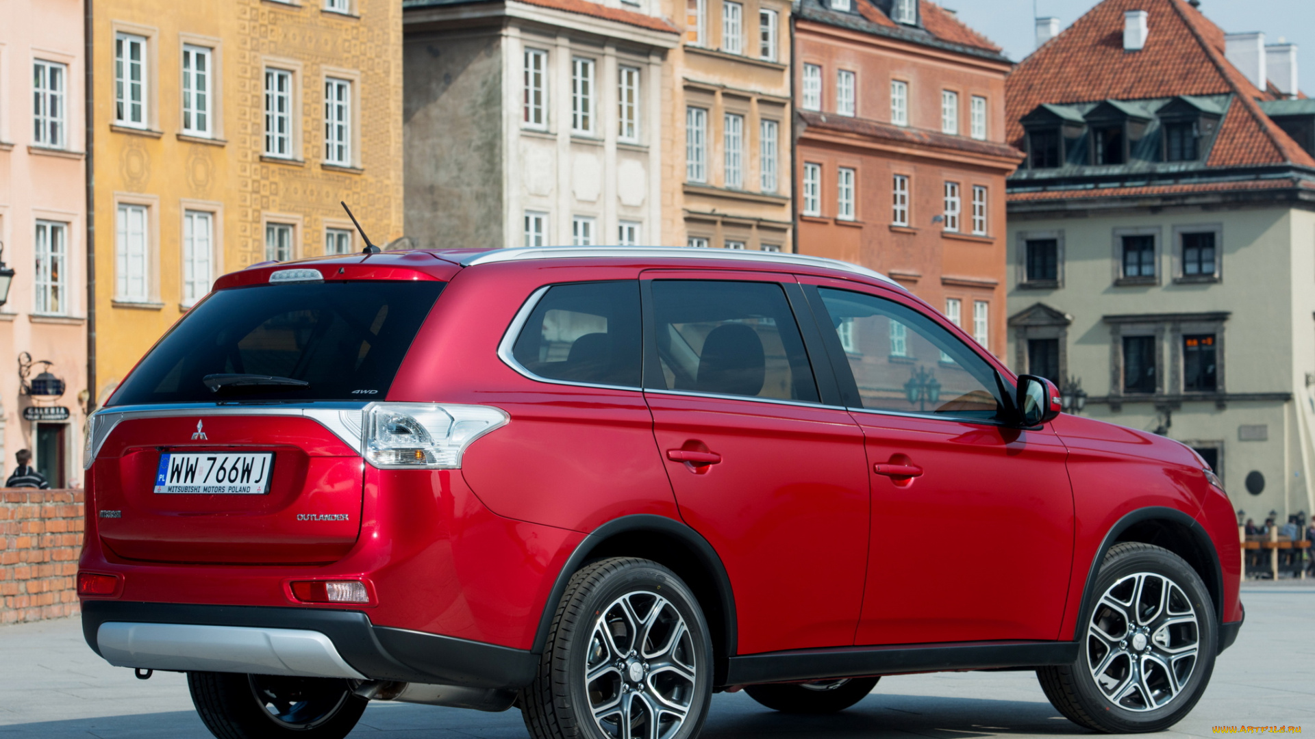 автомобили, mitsubishi, красный, 2014, outlander