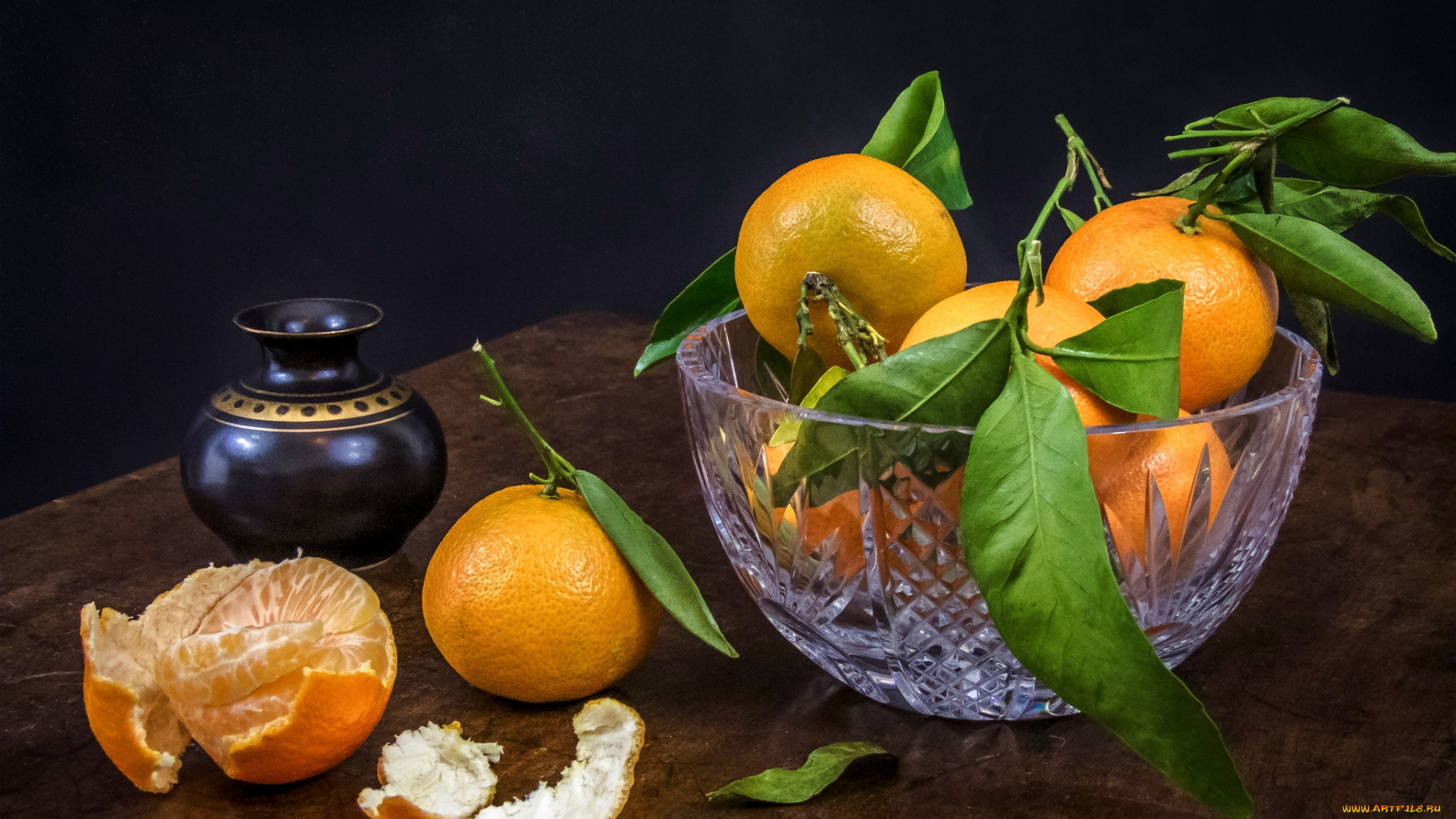 еда, цитрусы, мандарины