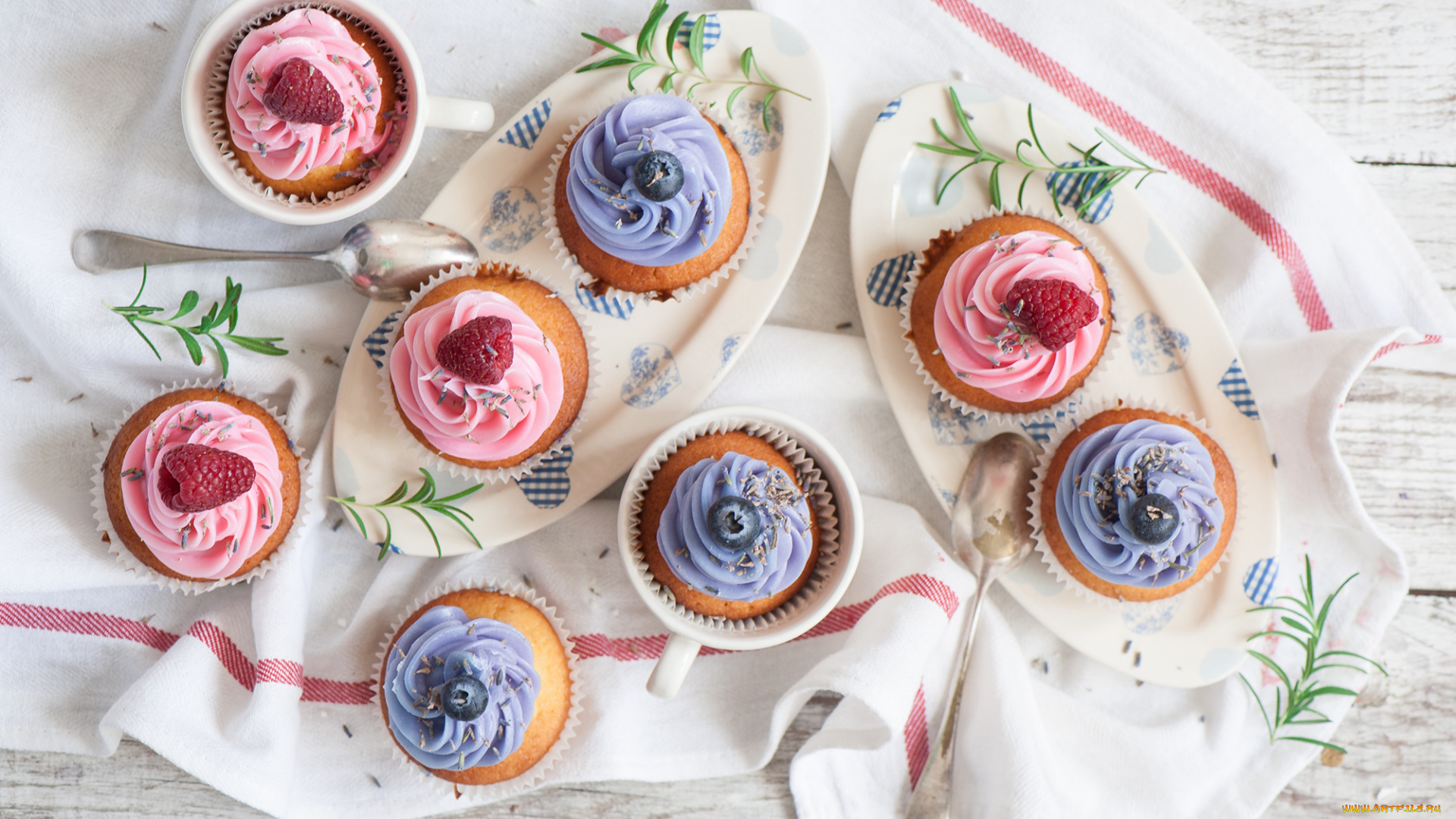 еда, пирожные, , кексы, , печенье, кексики, ягоды, полотенце