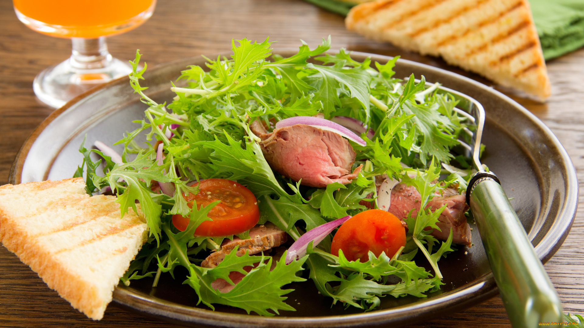 еда, салаты, , закуски, салат, тосты, помидоры