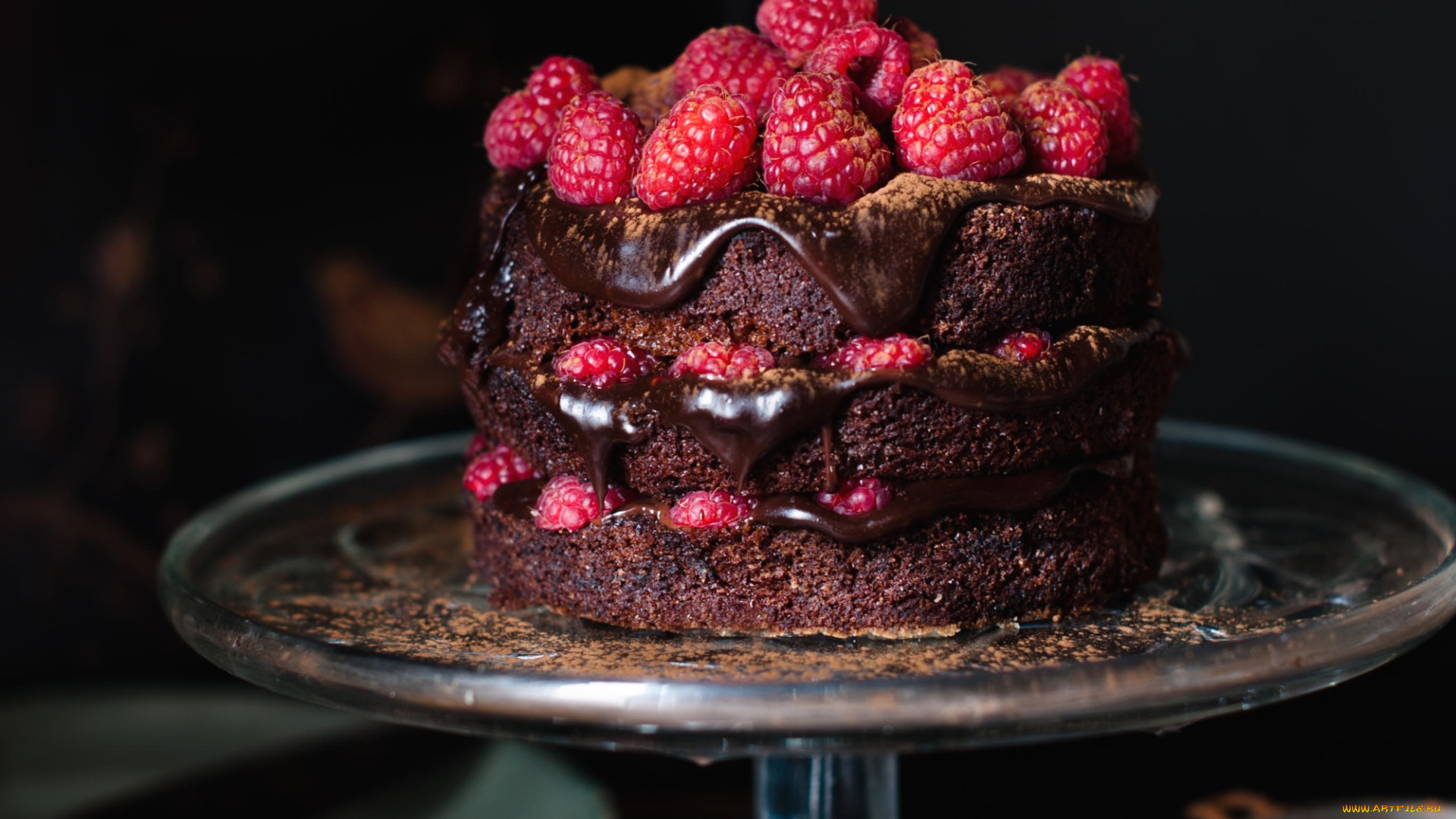 еда, торты, шоколад, малина