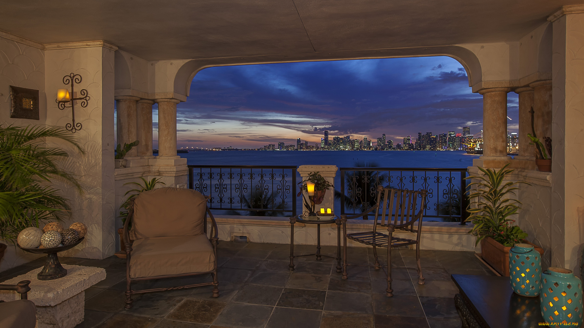 интерьер, веранды, , террасы, , балконы, miami, терраса, комната, вилла, дом, город, дизайн, стиль