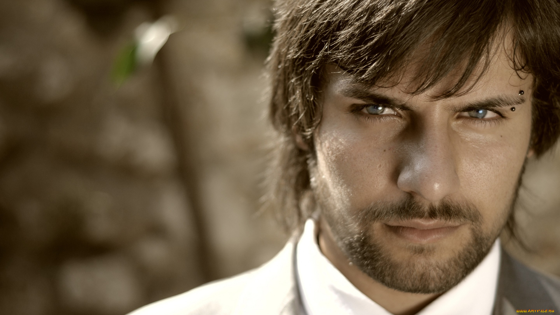 мужчины, -, unsort, парень, взгляд, пирсинг, борода