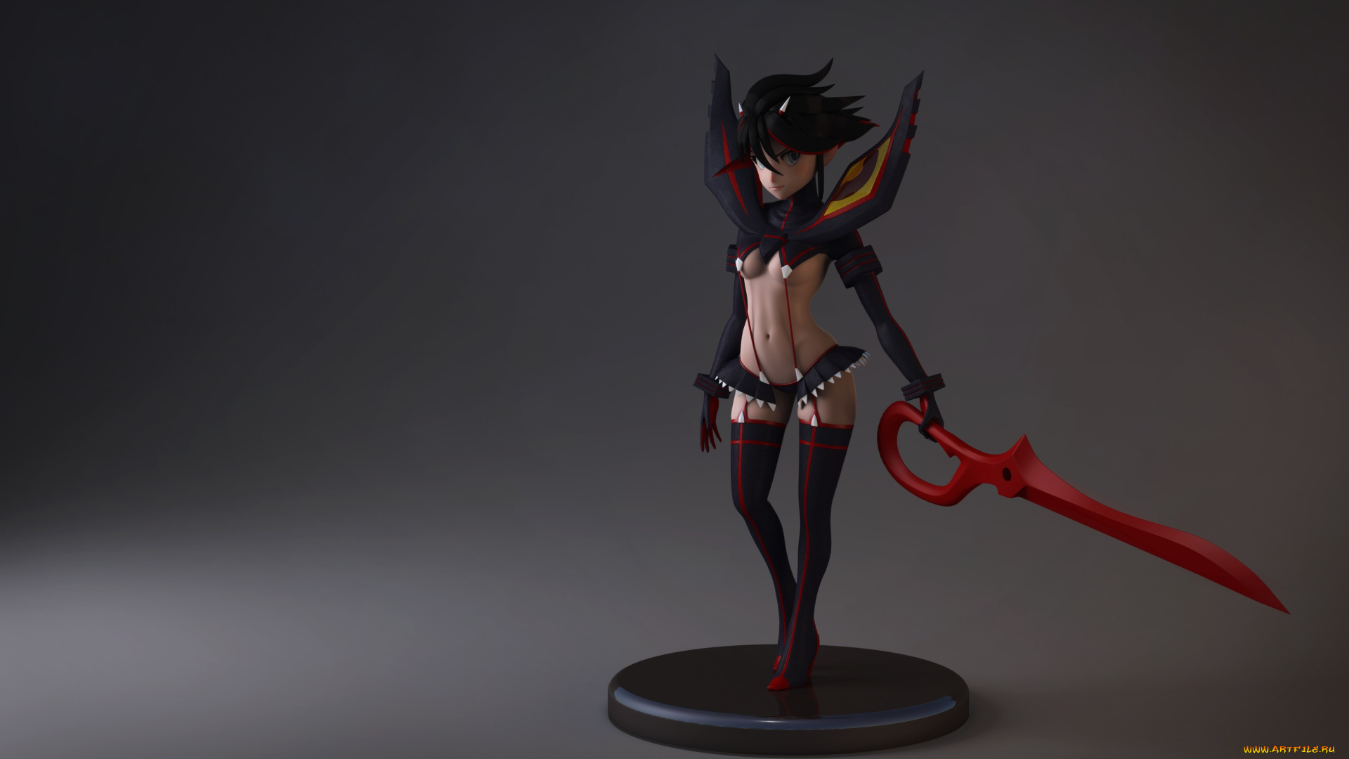 разное, игрушки, matoi, ryuuko, девушка, фигурка, оружие, улыбка, kill, la