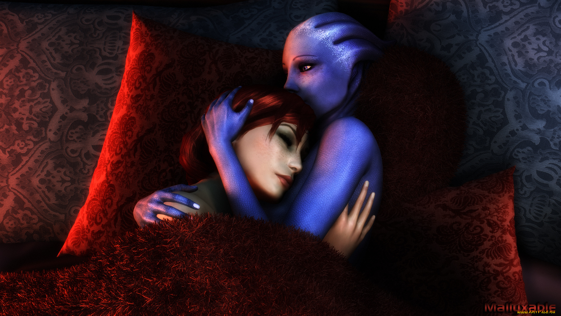 видео, игры, mass, effect, 2, встреча, существо, девушка