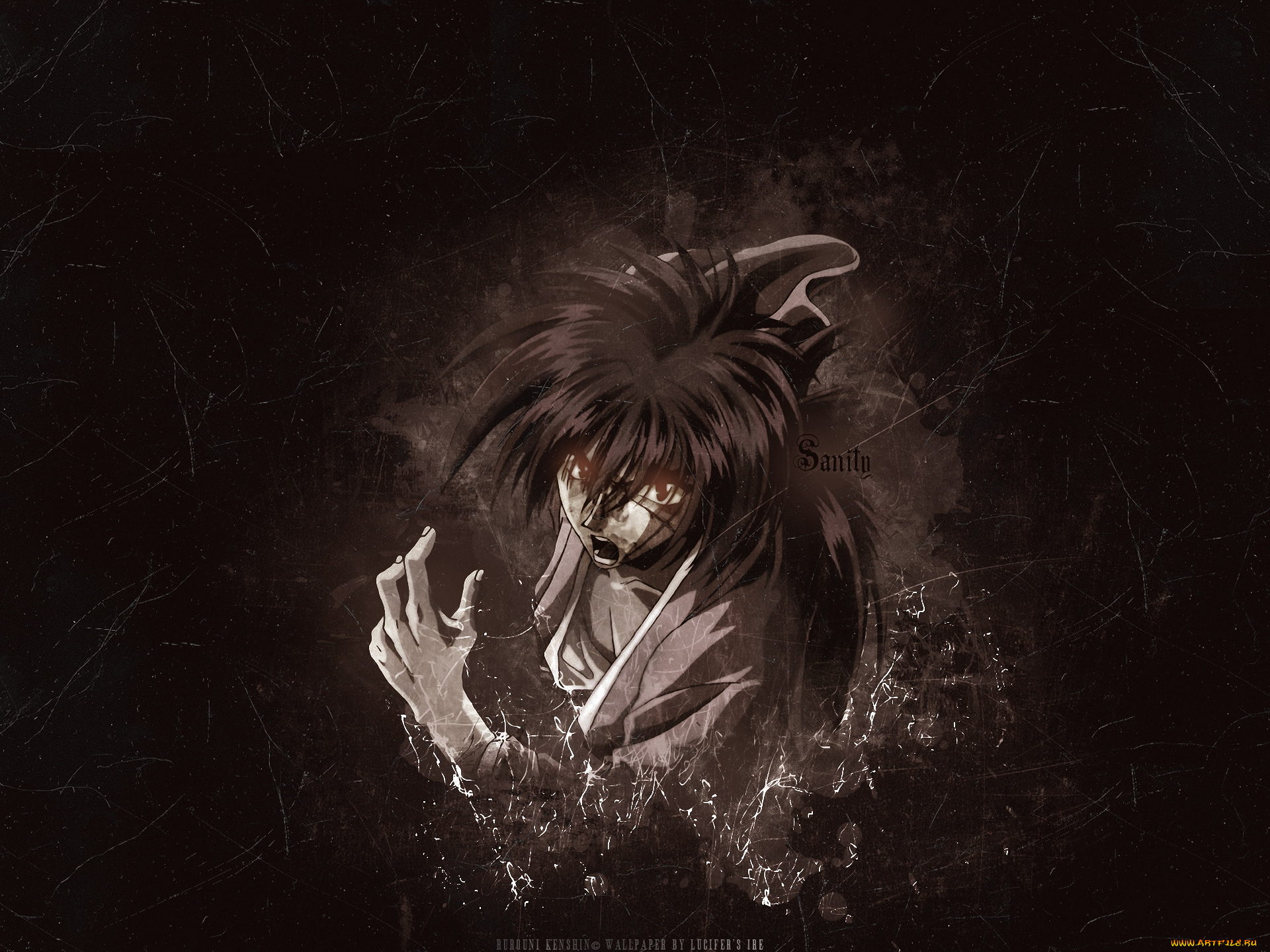 аниме, rurouni, kenshin, kenshin, himura, меч