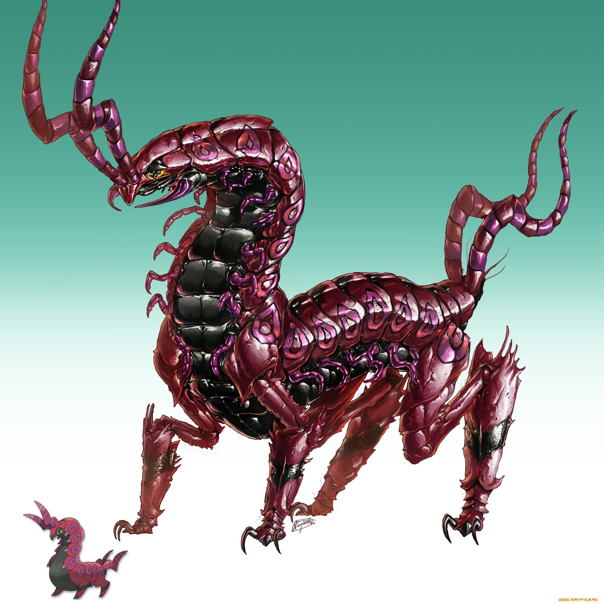 аниме, pokemon, арт, покемон, насекомое, фон