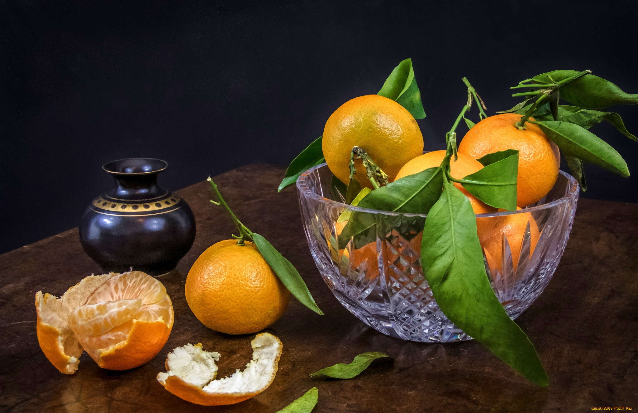 еда, цитрусы, мандарины