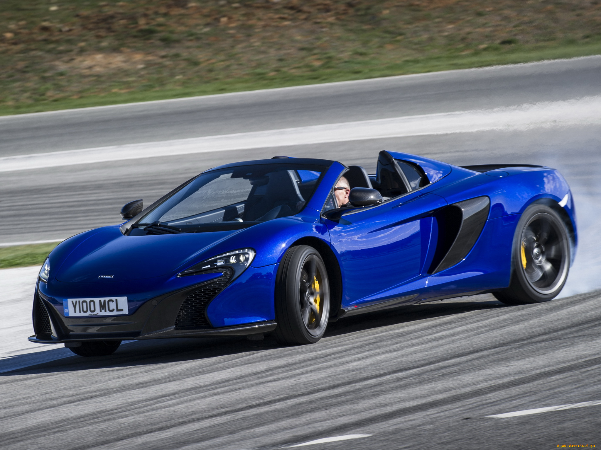 автомобили, mclaren, spyder, синий, 650s, 2014, г