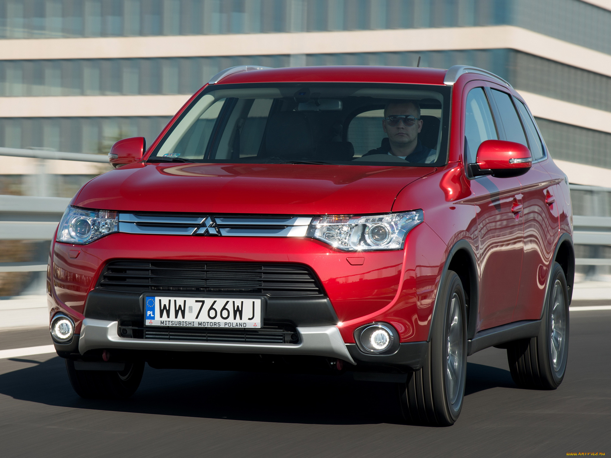 автомобили, mitsubishi, красный, 2014, outlander