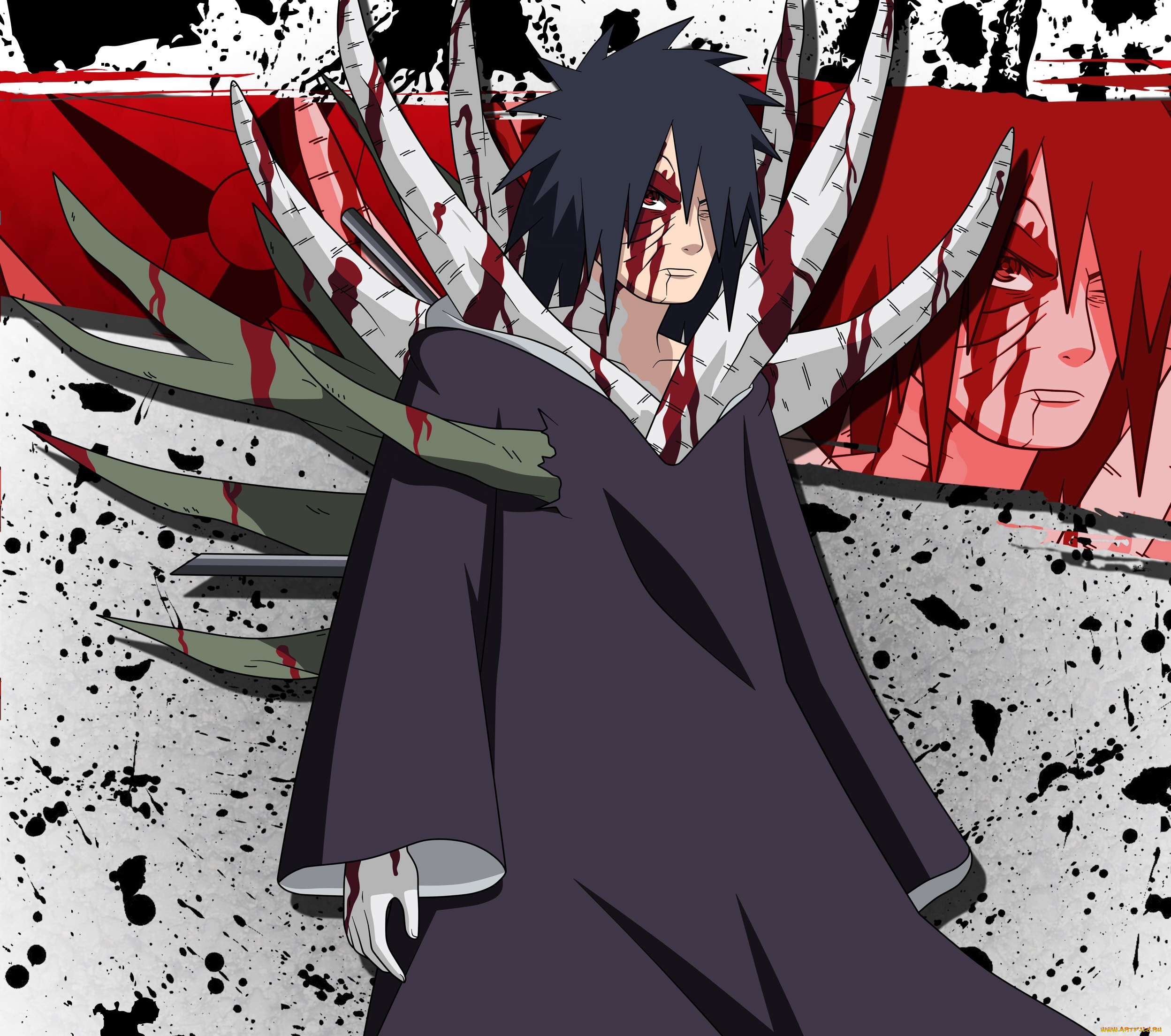 аниме, naruto, персонаж, взгляд, накидка, зетцу, парень, манга, обито, учиха