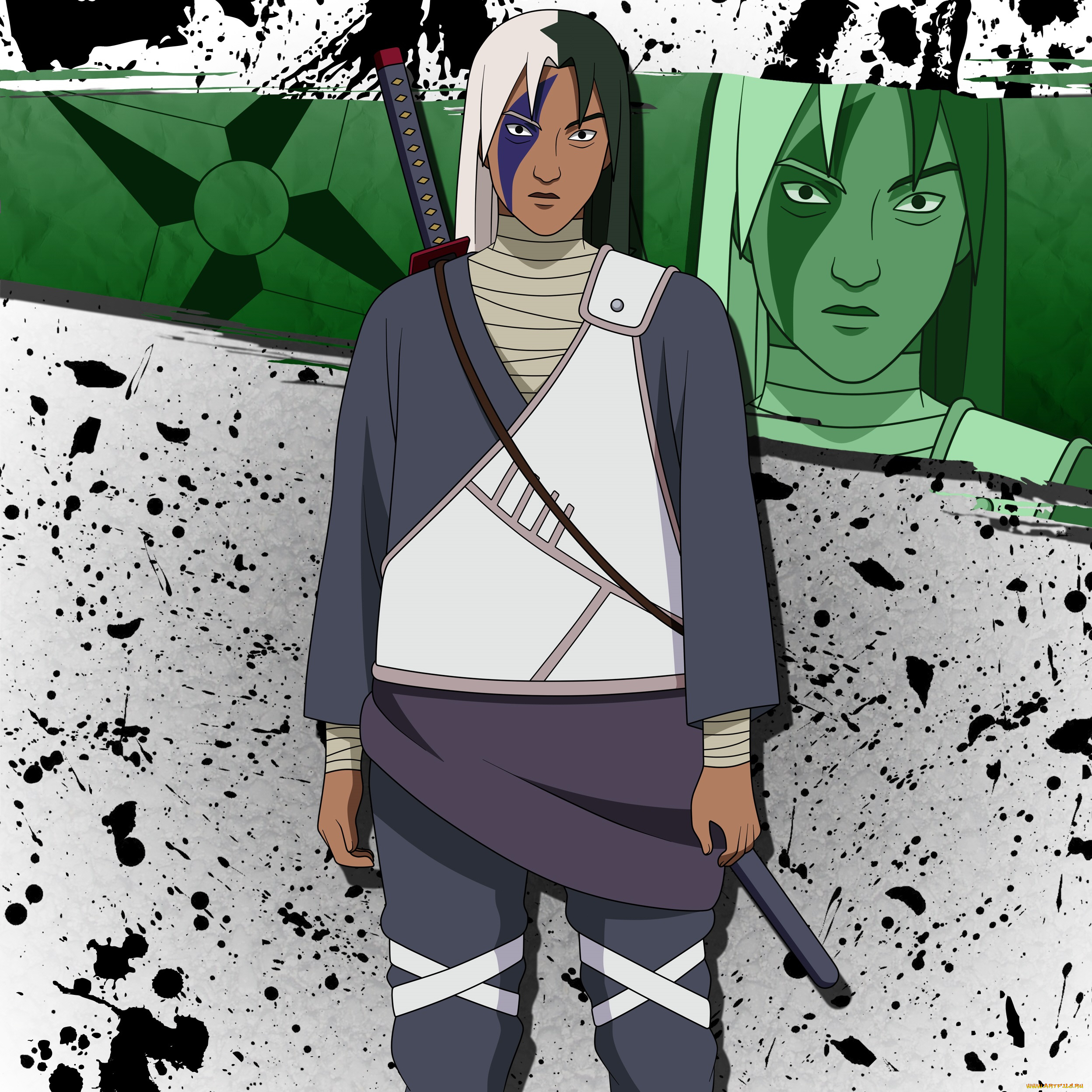 аниме, naruto, облако, взгляд, парень, сюрикен, джинчурики, персонаж, наруто