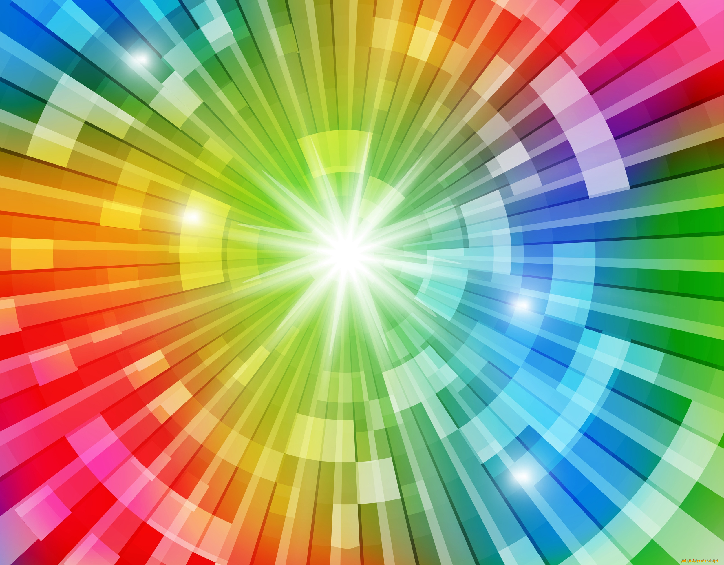 векторная, графика, цвет, радуга