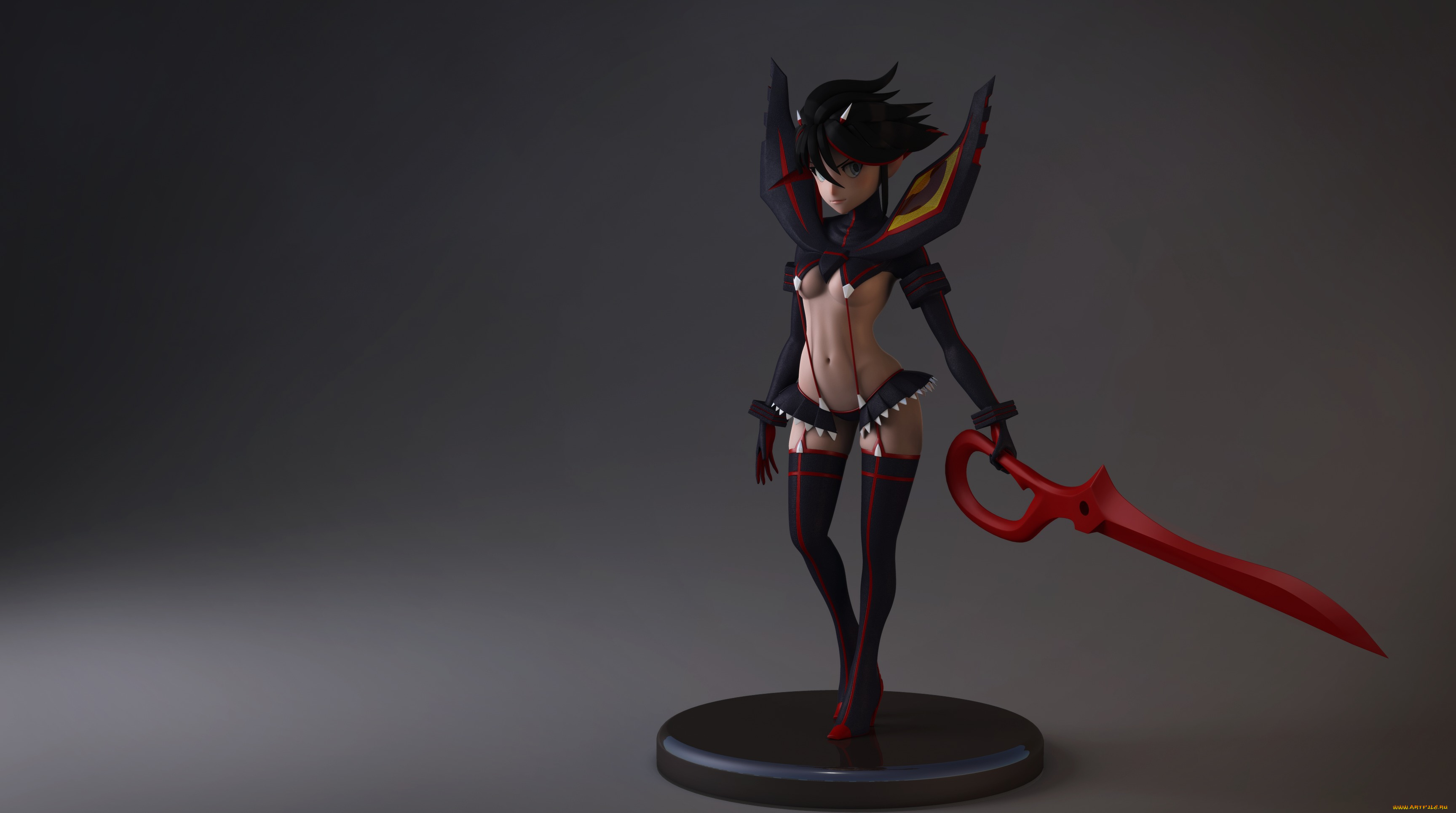 разное, игрушки, matoi, ryuuko, девушка, фигурка, оружие, улыбка, kill, la