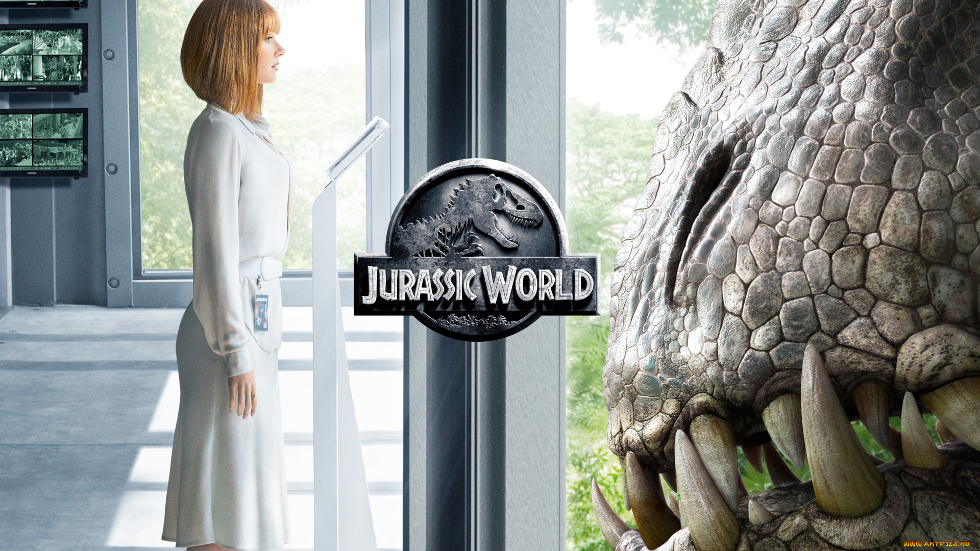 кино, фильмы, jurassic, world, клыки, динозавр, bryce, dallas, howard, брайс, даллас, ховард, фантастика, jurassic, world, мир, юрского, периода
