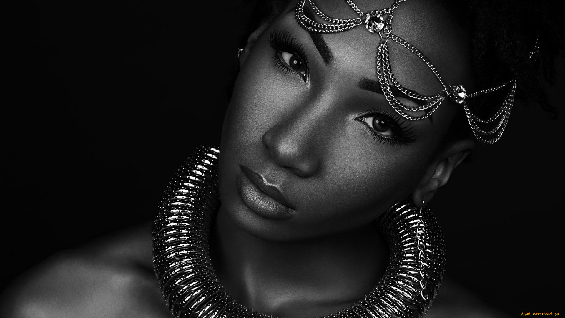 девушки, -unsort, , Черно-белые, обои, лицо, взгляд