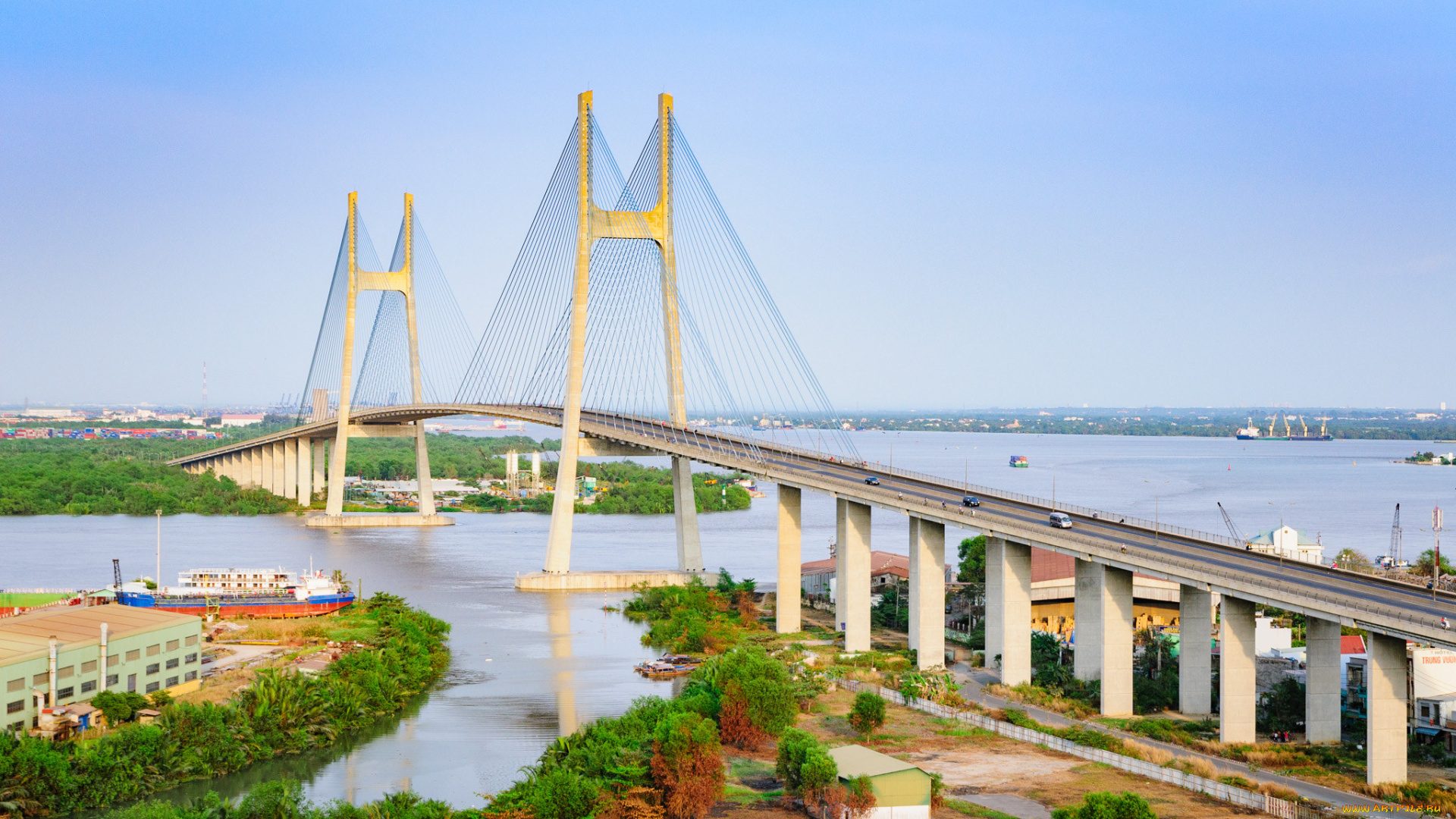 города, -, мосты, мост, река