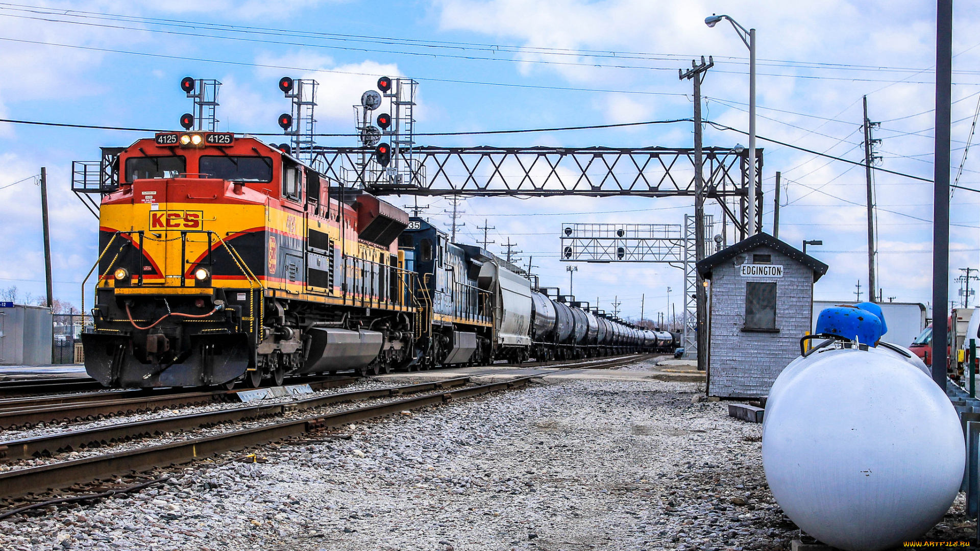 техника, поезда, локомотив, рельсы, состав