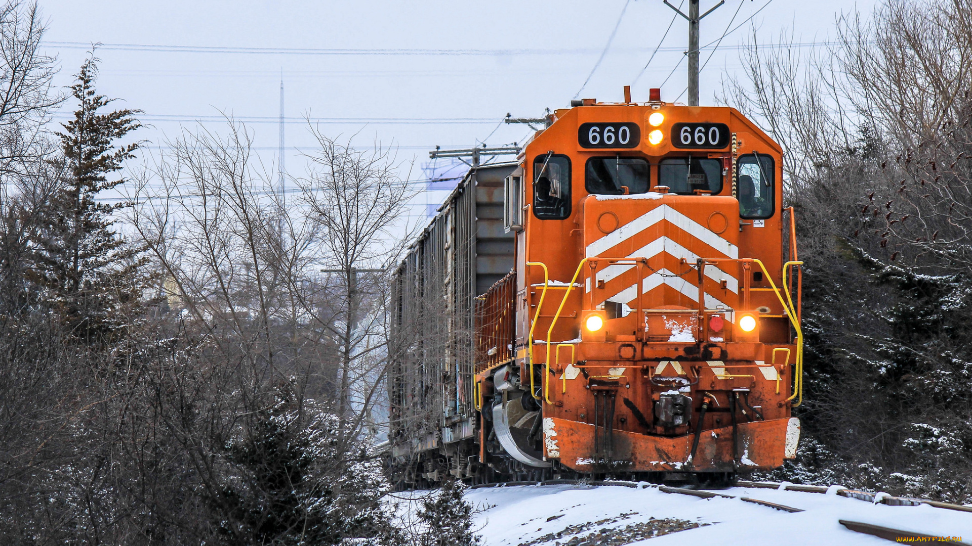 техника, поезда, локомотив, рельсы, состав