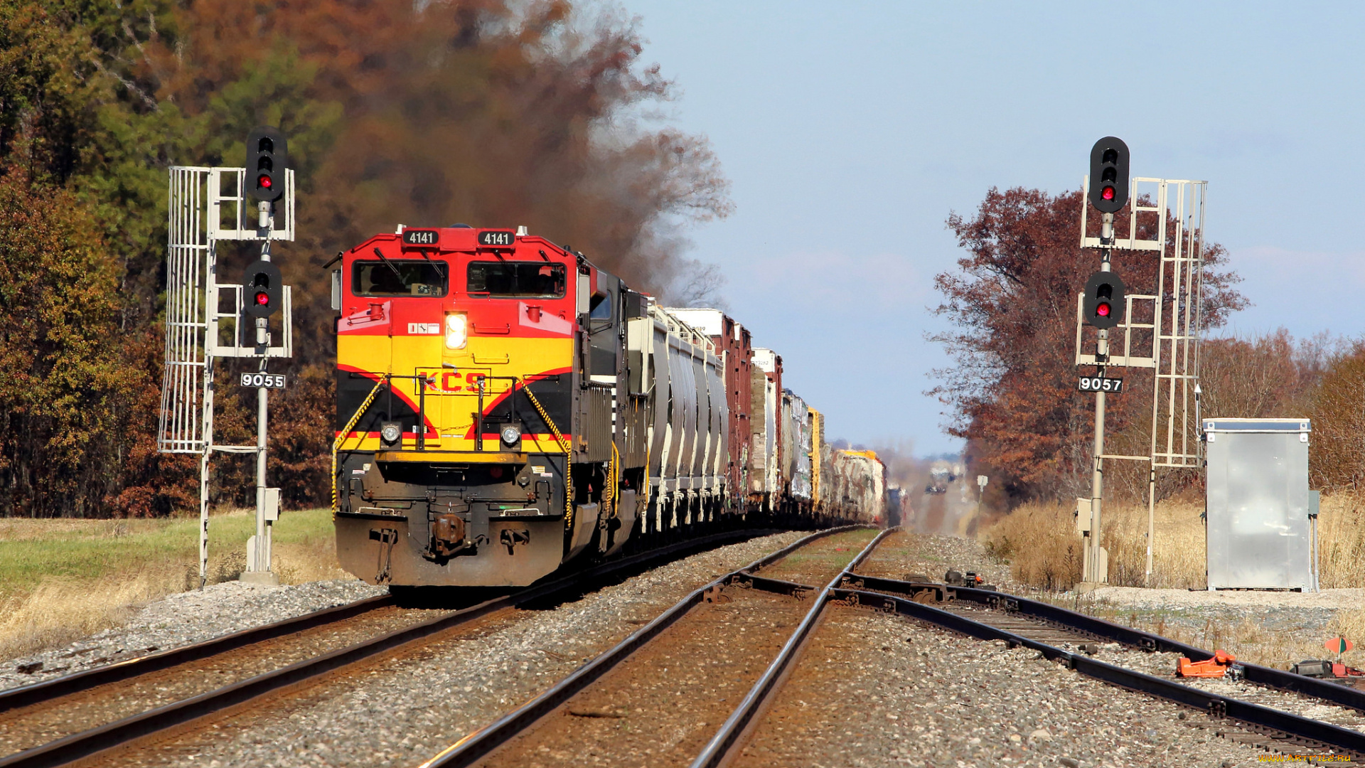 техника, поезда, состав, локомотив, рельсы