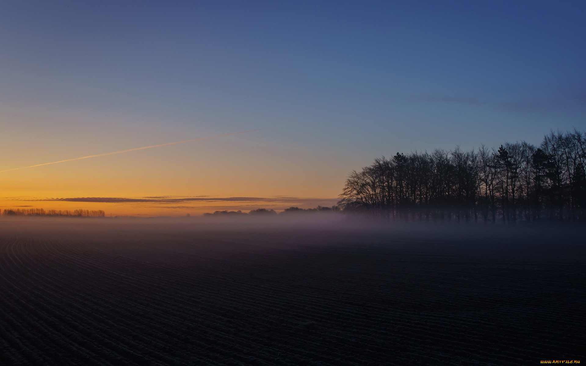 природа, восходы, закаты, пейзаж, поле, закат