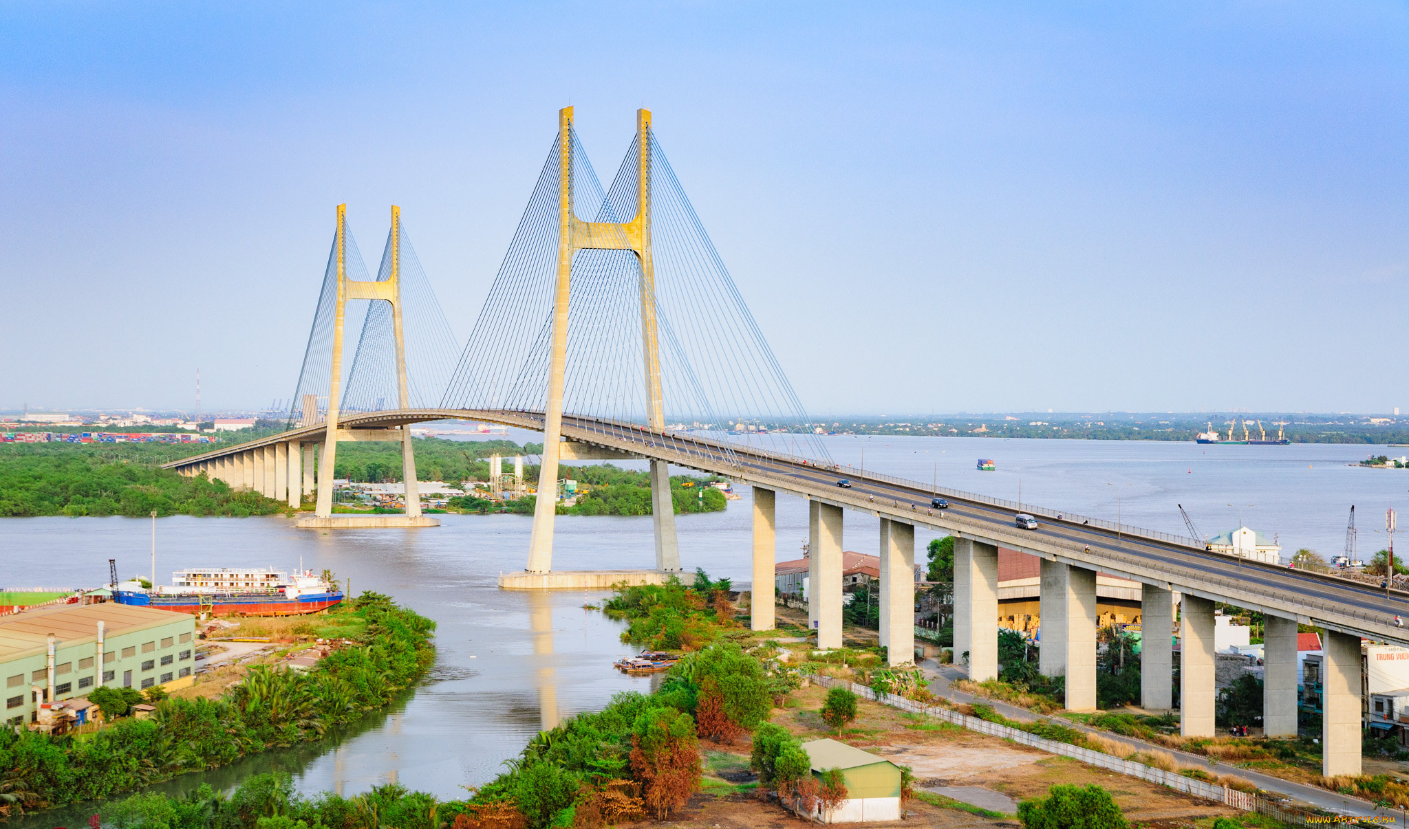 города, -, мосты, мост, река