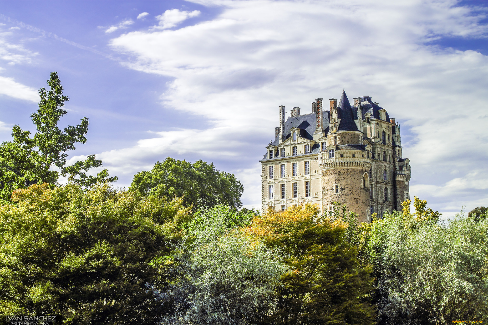 ch&, 226, teau, brissac, quinc&, 233, города, замки, франции, парк, дворец