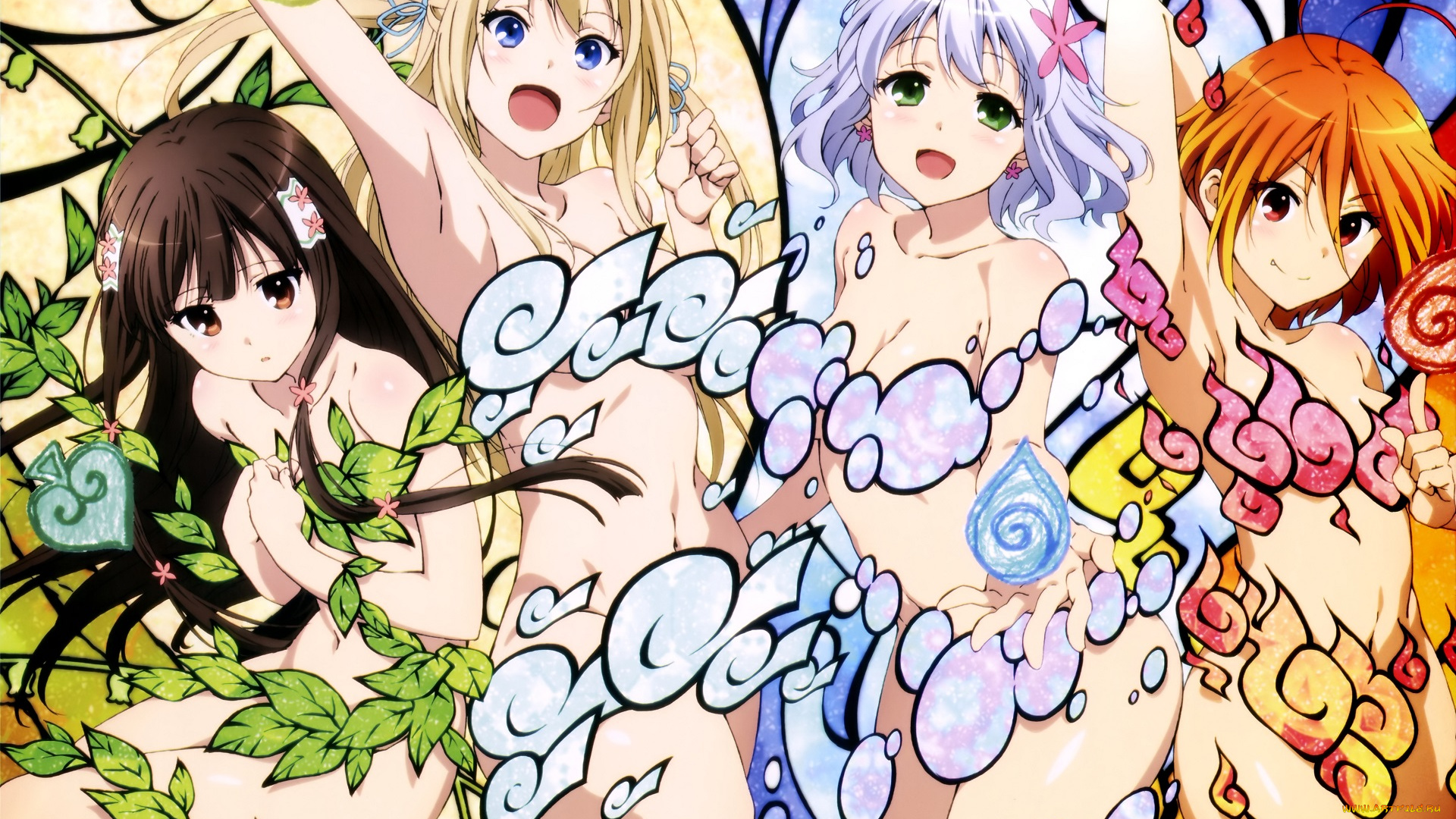 аниме, amagi, brilliant, park, девушки