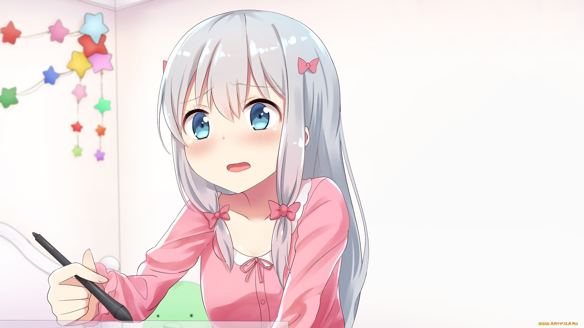 аниме, eromanga-sensei, девушка, фон, взгляд