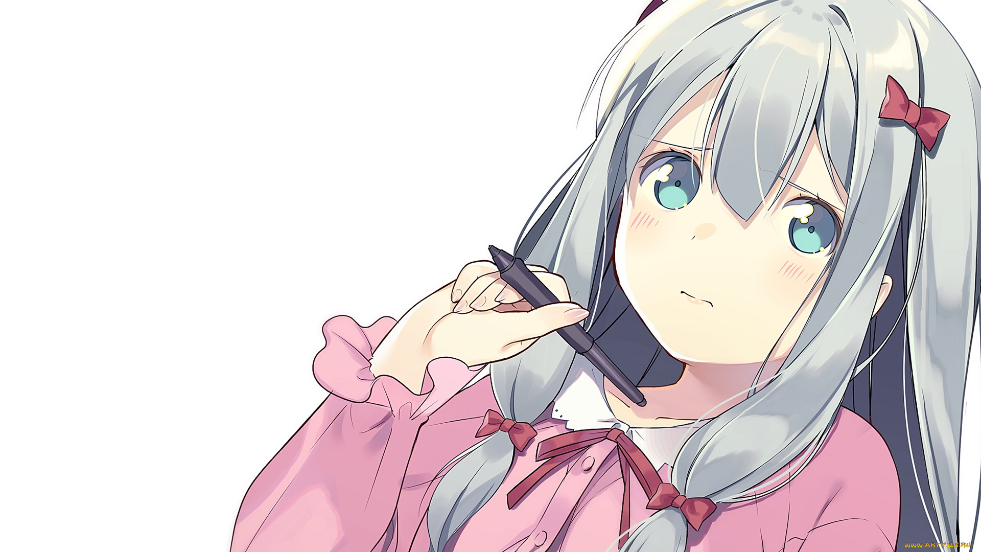 аниме, eromanga-sensei, взгляд, фон, девушка