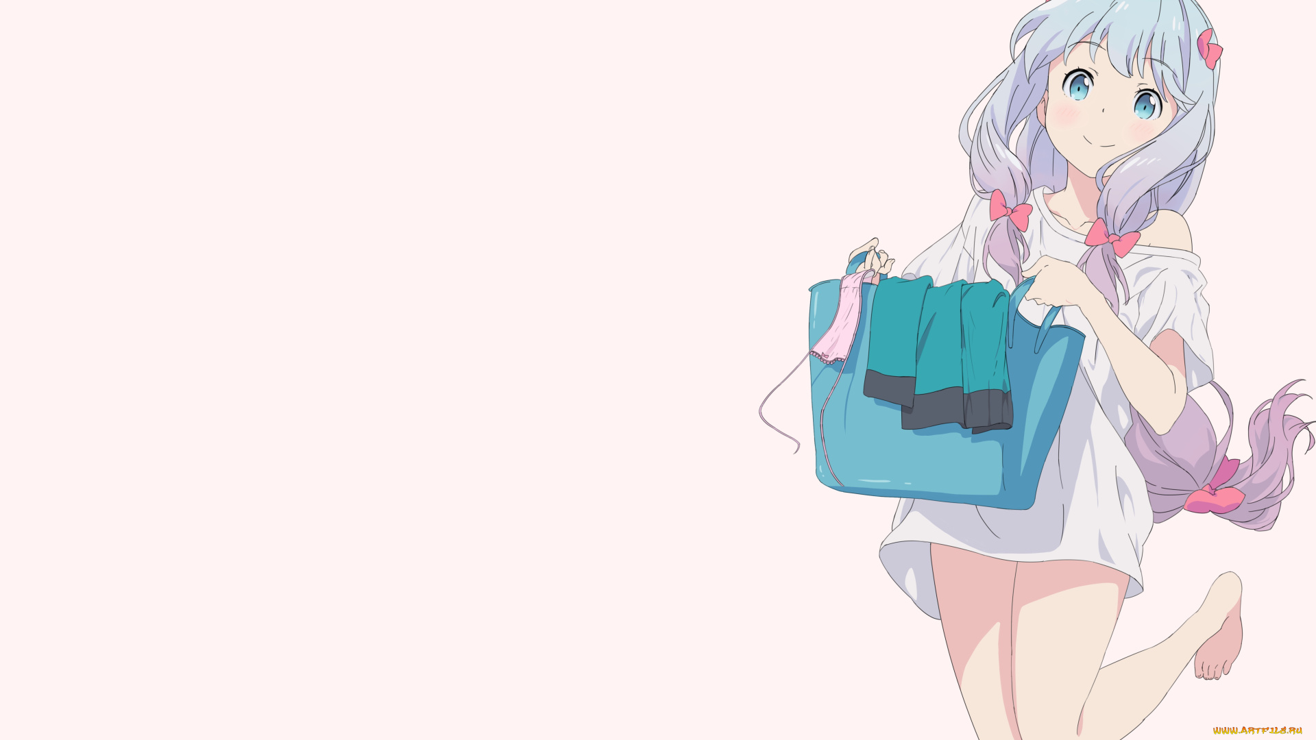 аниме, eromanga-sensei, взгляд, фон, девушка