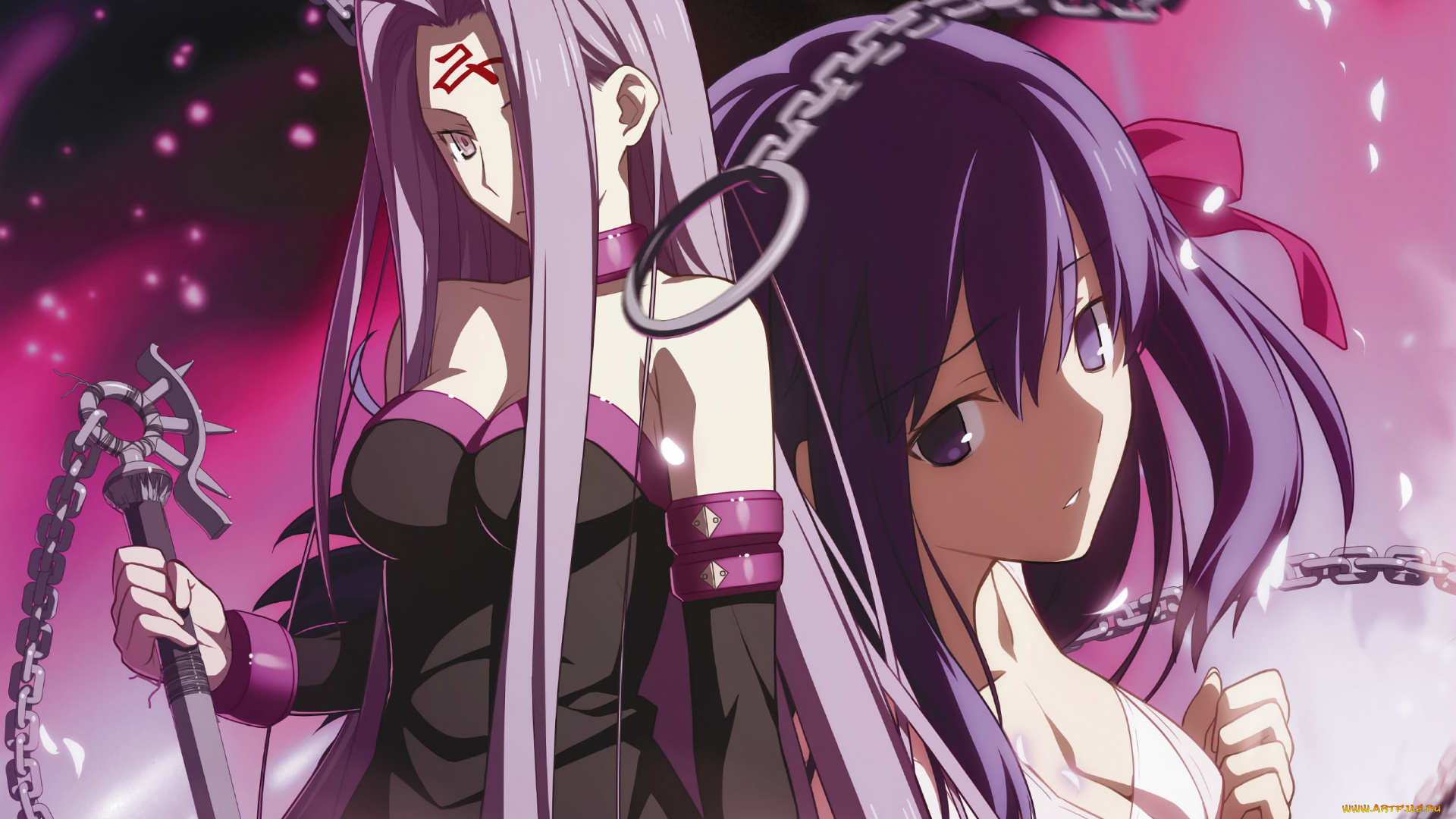 аниме, fate, stay, night, фон, взгляд, девушка