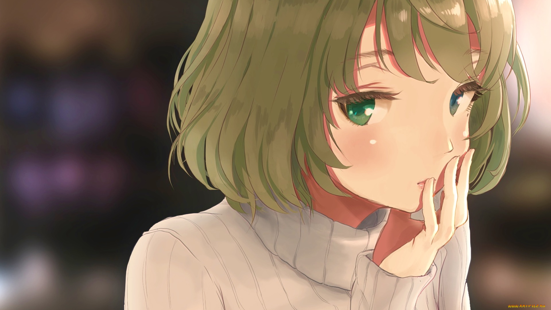 аниме, idolm@ster, фон, взгляд, девушка