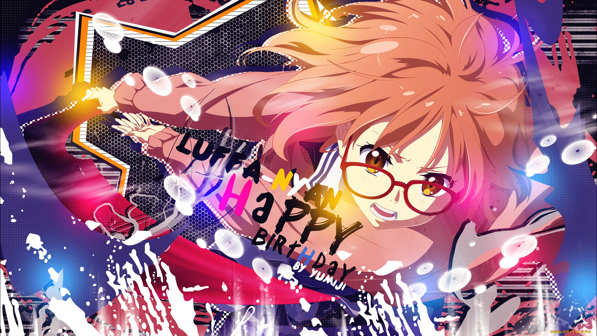 аниме, kyoukai, no, kanata, девушка