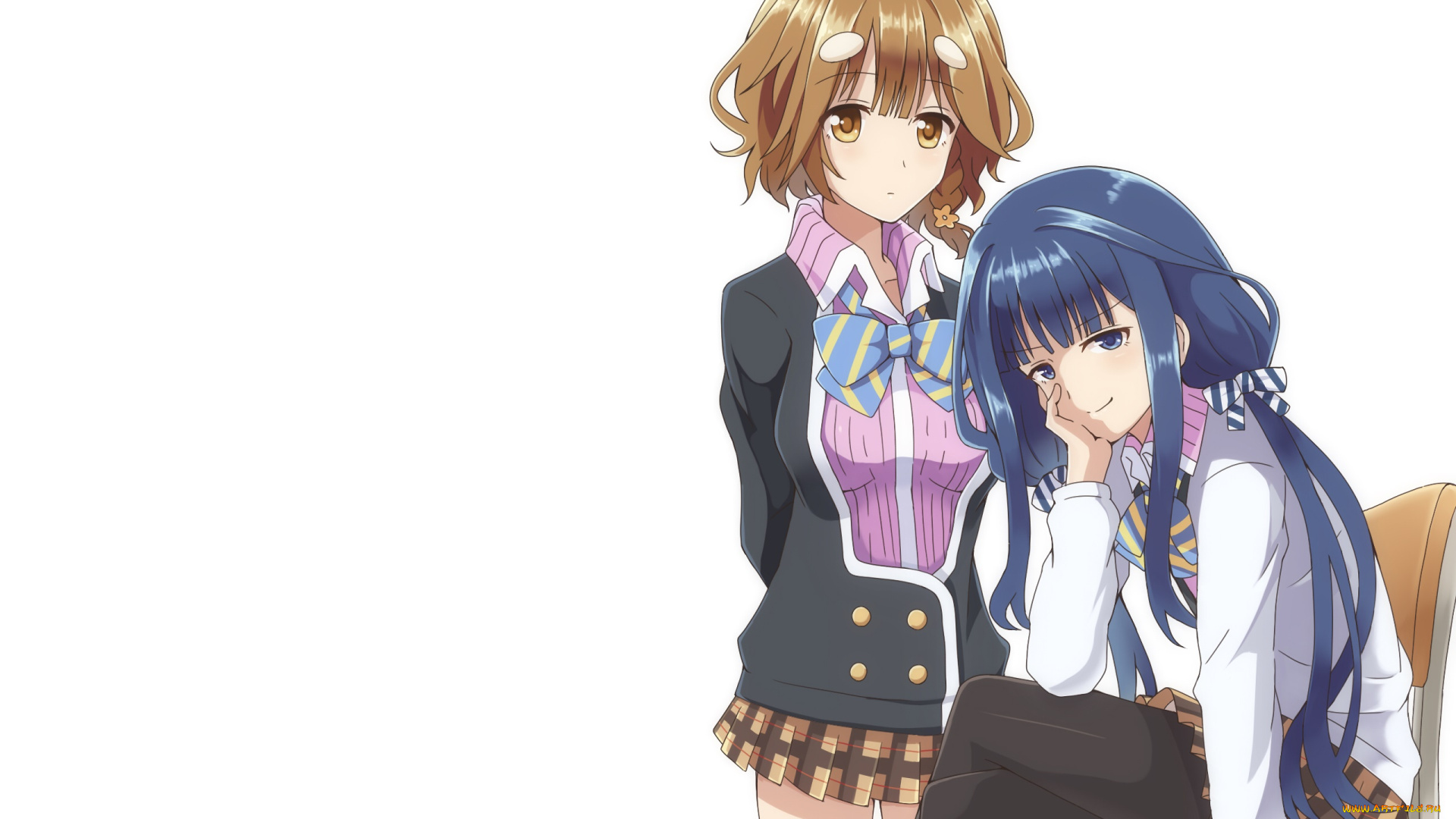 аниме, masamune-kun, no, revenge, девушки, взгляд, фон