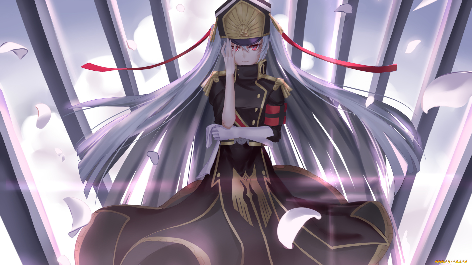 аниме, re, , creators, фон, взгляд, девушка