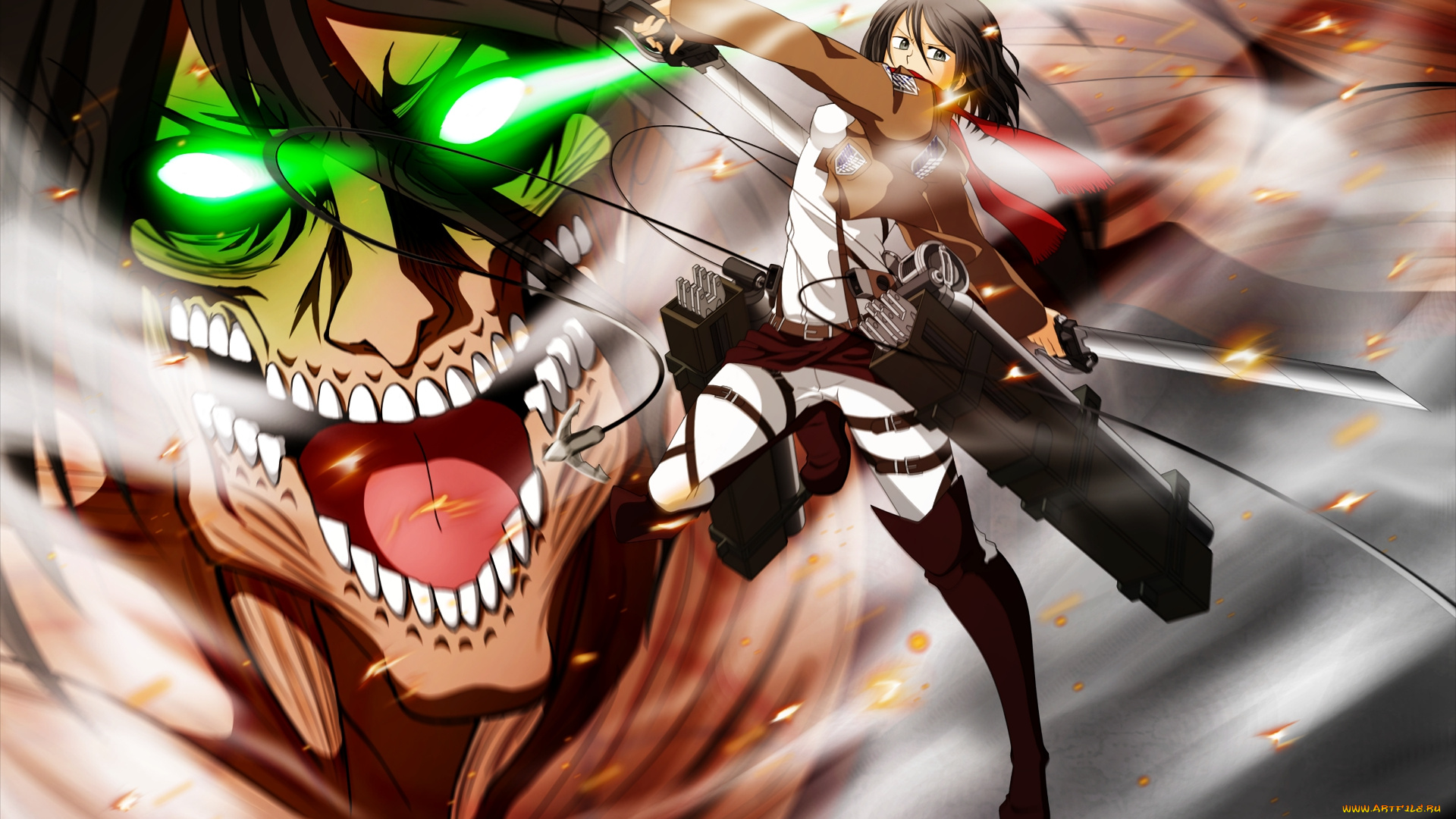 аниме, shingeki, no, kyojin, персонаж